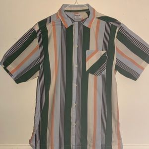 Green/Beige/Orange/Blue Small Hurley Button-Down